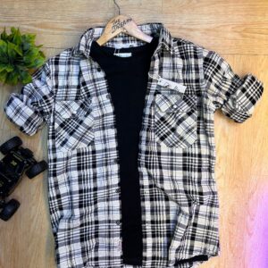 casual shirt with Black and white